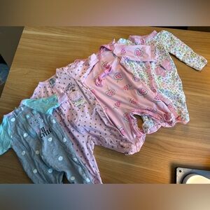 4 piece long sleeve footie pjs